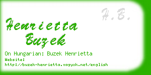 henrietta buzek business card